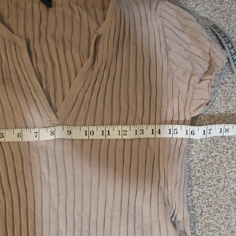 GAP Tan Ribbed Knit Top - Picture 4 of 5